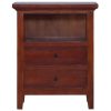 Seagoville Side Cabinet Classical Brown 60x30x75 cm Solid Mahogany Wood
