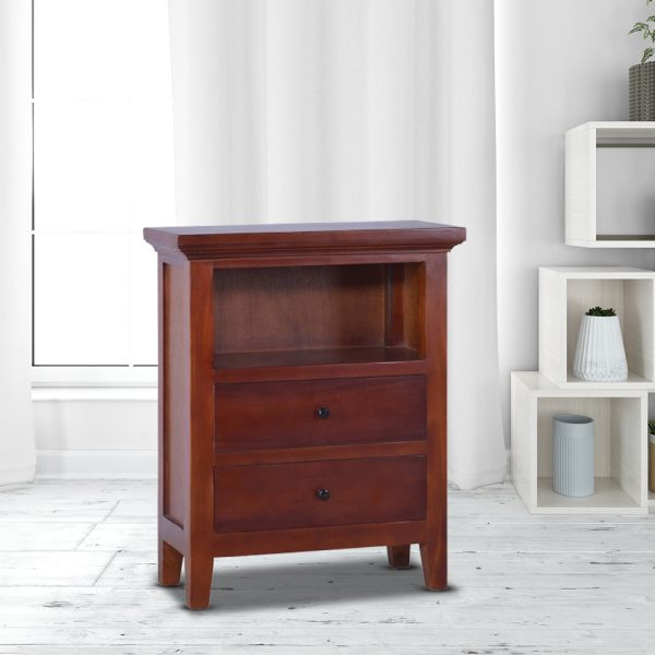 Seagoville Side Cabinet Classical Brown 60x30x75 cm Solid Mahogany Wood