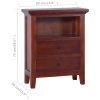 Seagoville Side Cabinet Classical Brown 60x30x75 cm Solid Mahogany Wood