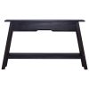 Console Table Black 120x30x75 cm Solid Mahogany Wood