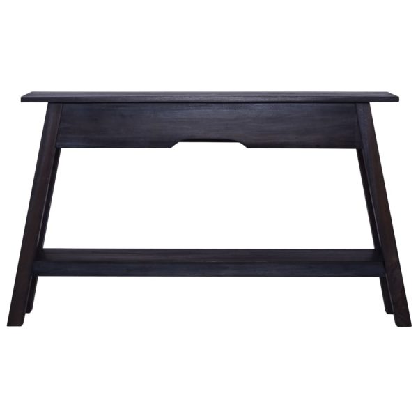 Console Table Black 120x30x75 cm Solid Mahogany Wood