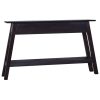 Console Table Black 120x30x75 cm Solid Mahogany Wood