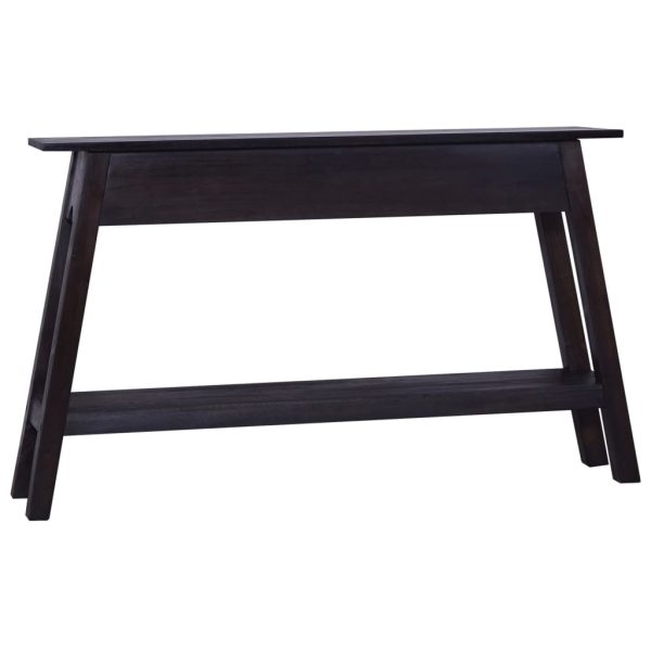 Console Table Black 120x30x75 cm Solid Mahogany Wood