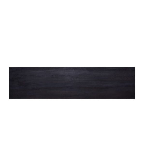 Console Table Black 120x30x75 cm Solid Mahogany Wood