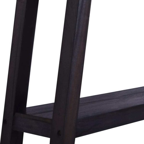 Console Table Black 120x30x75 cm Solid Mahogany Wood