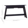 Console Table Black 120x30x75 cm Solid Mahogany Wood