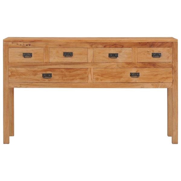 Sideboard 125x30x75 cm Solid Teak Wood