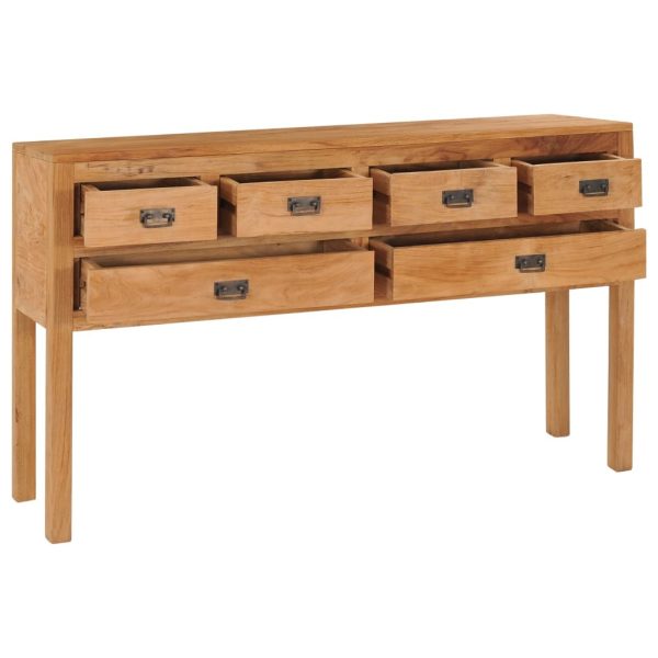 Sideboard 125x30x75 cm Solid Teak Wood