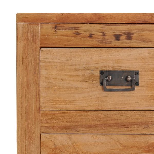 Sideboard 125x30x75 cm Solid Teak Wood