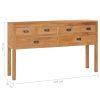 Sideboard 125x30x75 cm Solid Teak Wood