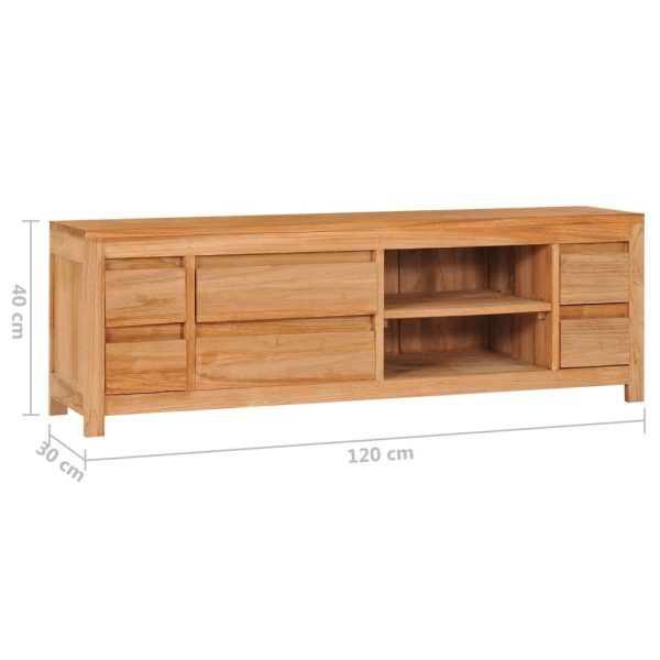 Dyersburg TV Cabinet 120x30x40 cm Solid Teak Wood
