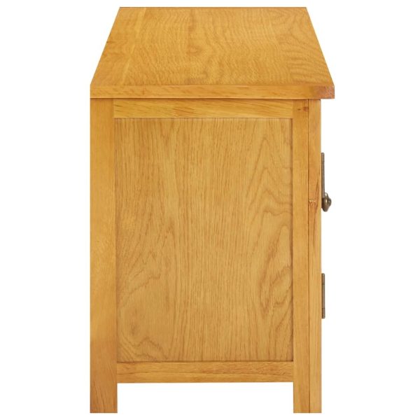 Tinley TV Cabinet 120x35x48 cm Solid Oak Wood