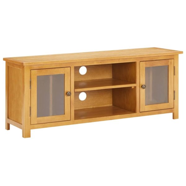 Tinley TV Cabinet 120x35x48 cm Solid Oak Wood