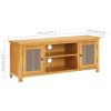Tinley TV Cabinet 120x35x48 cm Solid Oak Wood