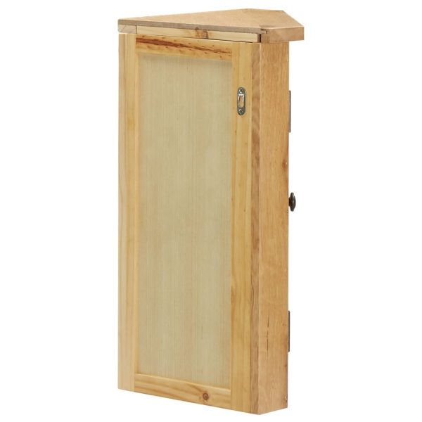 Wall-mounted Corner Cabinet 45x28x60 cm Solid Oak Wood