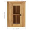 Wall-mounted Corner Cabinet 45x28x60 cm Solid Oak Wood