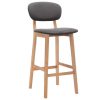 Bar Stools 2 pcs Fabric – Dark Grey