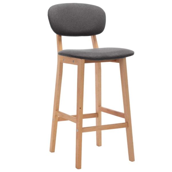 Bar Stools 2 pcs Fabric – Dark Grey