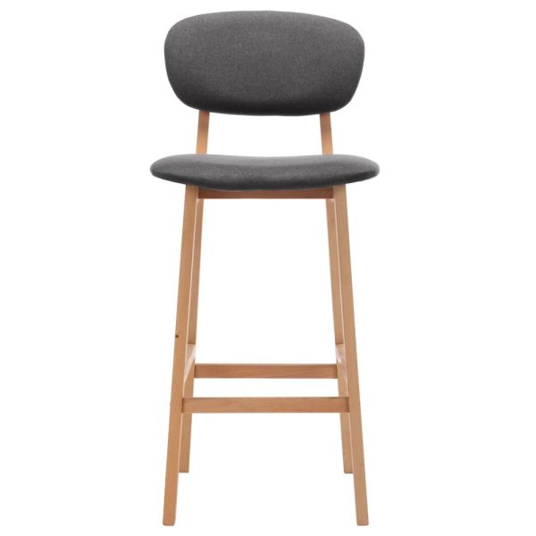 Bar Stools 2 pcs Fabric – Dark Grey