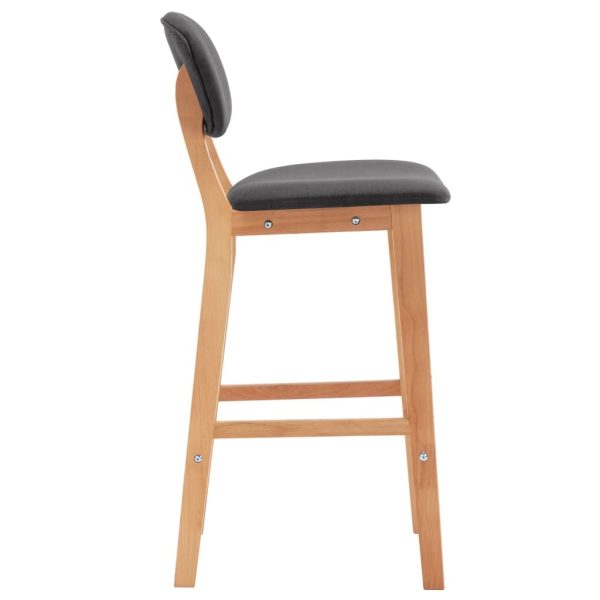 Bar Stools 2 pcs Fabric – Dark Grey