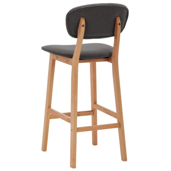 Bar Stools 2 pcs Fabric – Dark Grey
