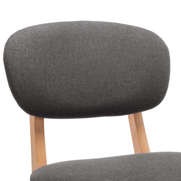 Bar Stools 2 pcs Fabric – Dark Grey