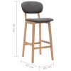 Bar Stools 2 pcs Fabric – Dark Grey