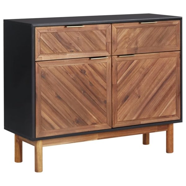 Sideboard 90×33.5×75 cm Solid Acacia Wood and MDF