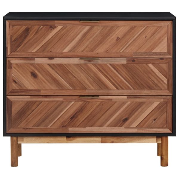 Sideboard 90×33.5×80 cm Solid Acacia Wood and MDF
