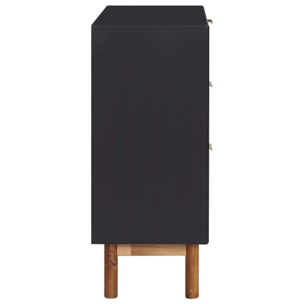 Sideboard 90×33.5×80 cm Solid Acacia Wood and MDF