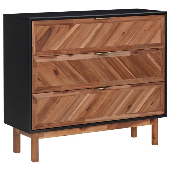 Sideboard 90×33.5×80 cm Solid Acacia Wood and MDF