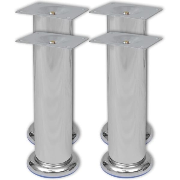 Waseca Round Sofa Legs Chrome – 180 mm, 8