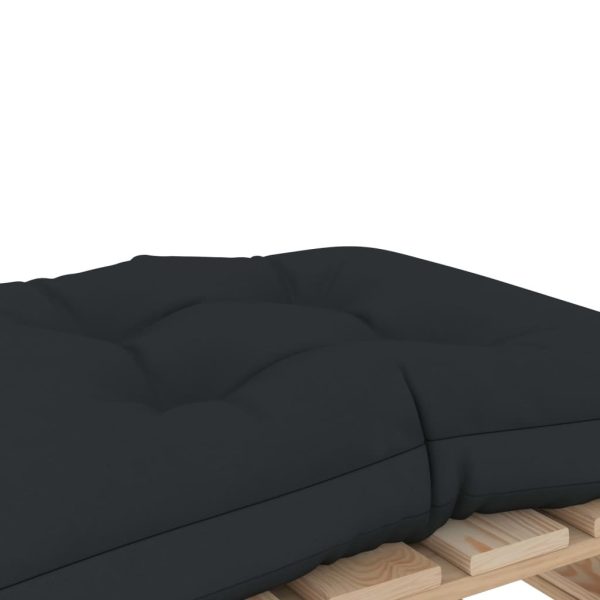 Garden Pallet Ottoman with Anthracite Cushion Wood