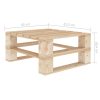 Garden Pallet Ottoman with Anthracite Cushion Wood