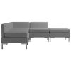 Brixham 5 Piece Sofa Set Fabric Light Grey