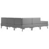 Brixham 5 Piece Sofa Set Fabric Light Grey