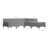 Brixham 5 Piece Sofa Set Fabric Light Grey