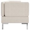Wekiwa 4 Piece Sofa Set Fabric Cream