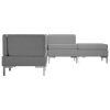 Ellisville 6 Piece Sofa Set Fabric Light Grey