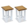 End Tables 2 pcs 27x24x37 cm Solid Oak Wood