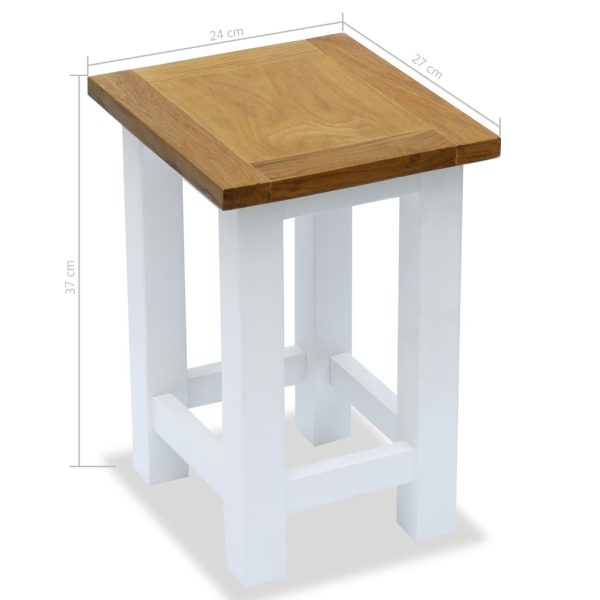 End Tables 2 pcs 27x24x37 cm Solid Oak Wood