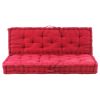 Pallet Floor Cushions 2 pcs Cotton Burgundy