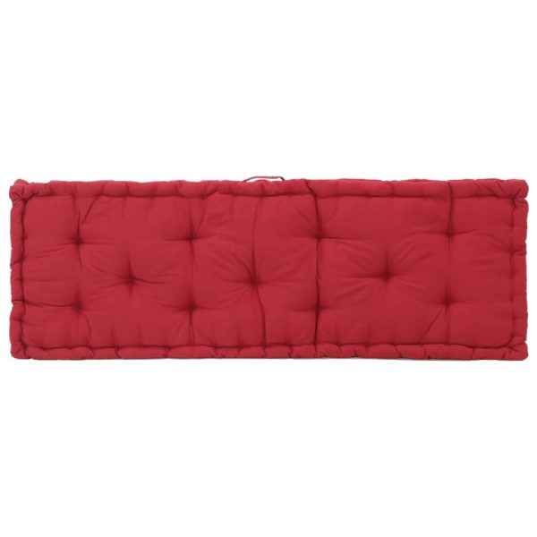 Pallet Floor Cushions 2 pcs Cotton Burgundy