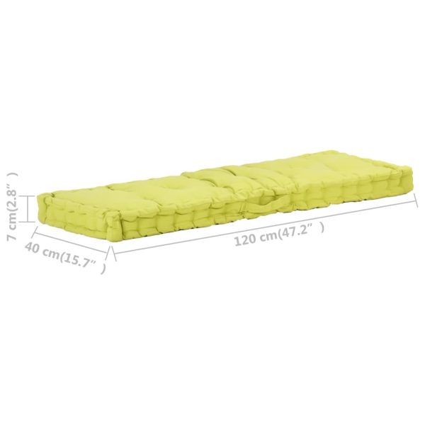 Pallet Floor Cushions 2 pcs Cotton Green