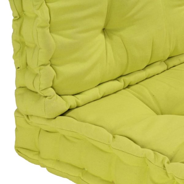 Pallet Floor Cushions 2 pcs Cotton Green