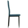 5 Piece Dining Set Faux Leather Sea Blue
