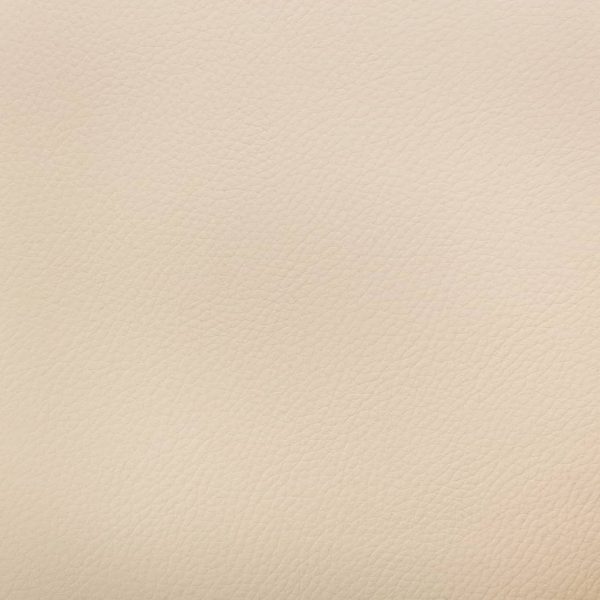 Swivel Office Chair Cream Bent Wood and Faux Leather