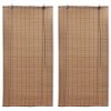 Bamboo Roller Blinds 2 pcs 150 x 220 cm Brown