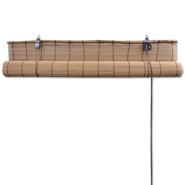Bamboo Roller Blinds 2 pcs 150 x 220 cm Brown