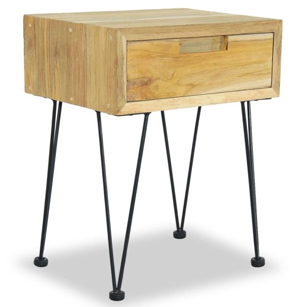 Agawam Bedside Cabinets 2 pcs 40x30x50 cm Solid Teak